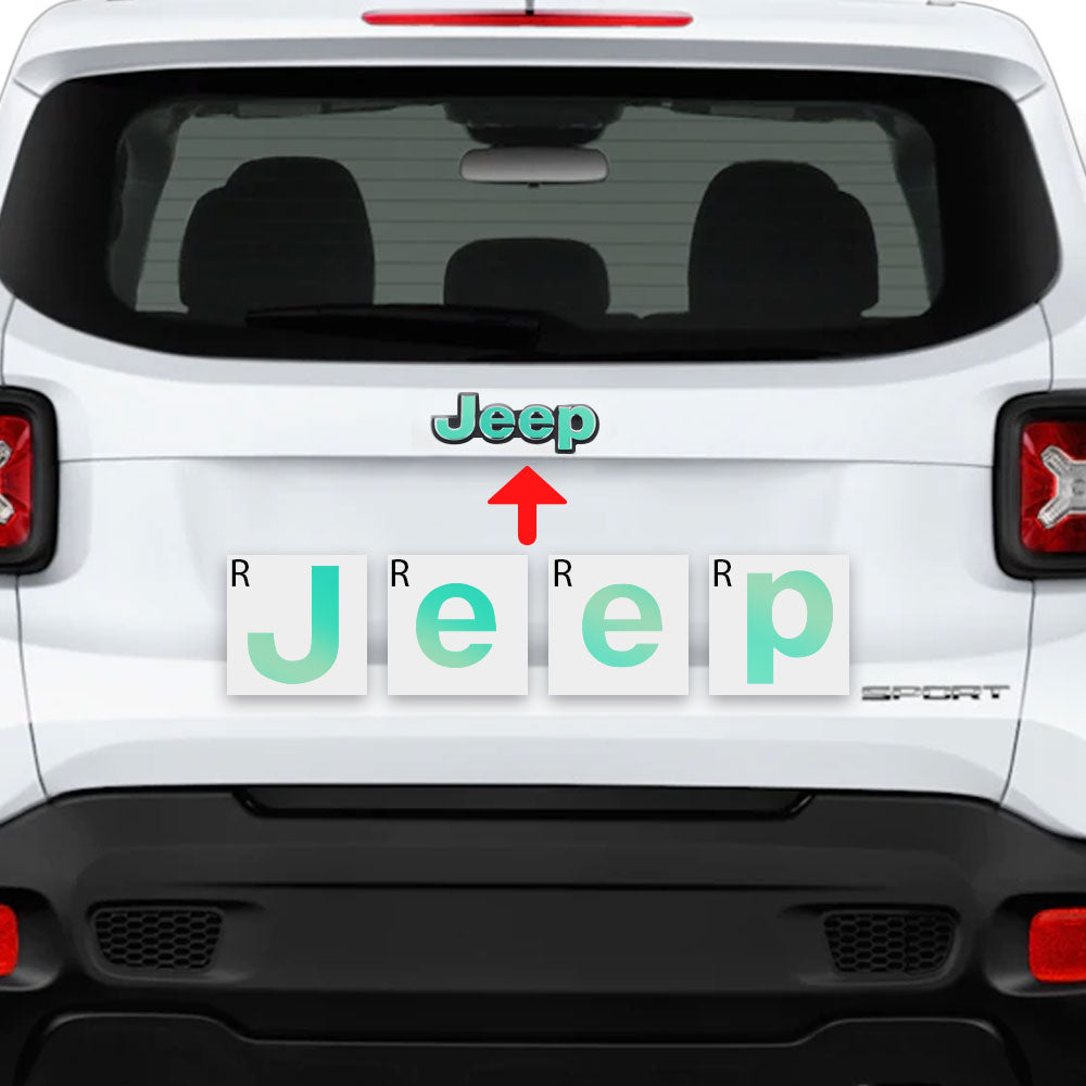 Jeep Renegade 2015 - 2020 Ön Ve Arka Amblem için IPG Dekoratif Koruyucu Logo Sticker Etiket Aksesuar Vinil