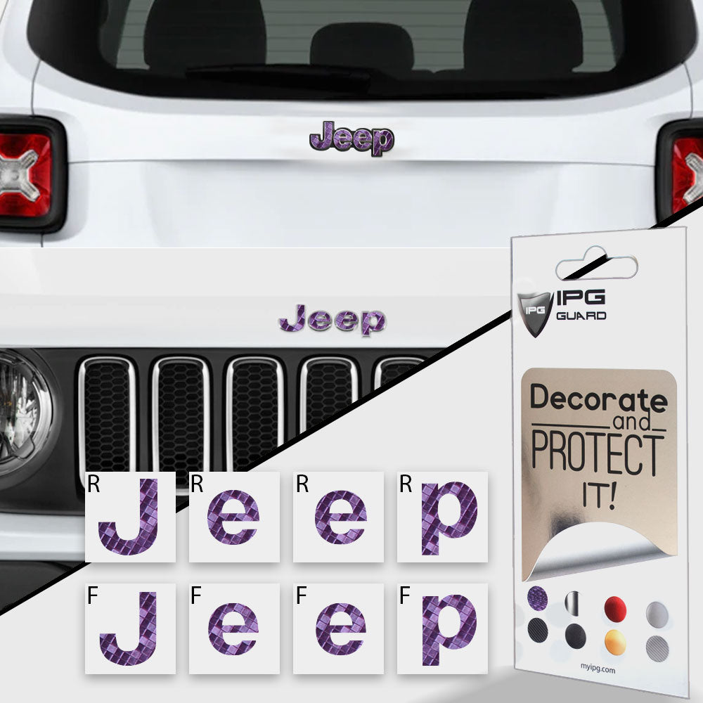 Jeep Renegade 2015 - 2020 Ön Ve Arka Amblem için IPG Dekoratif Koruyucu Logo Sticker Etiket Aksesuar Vinil
