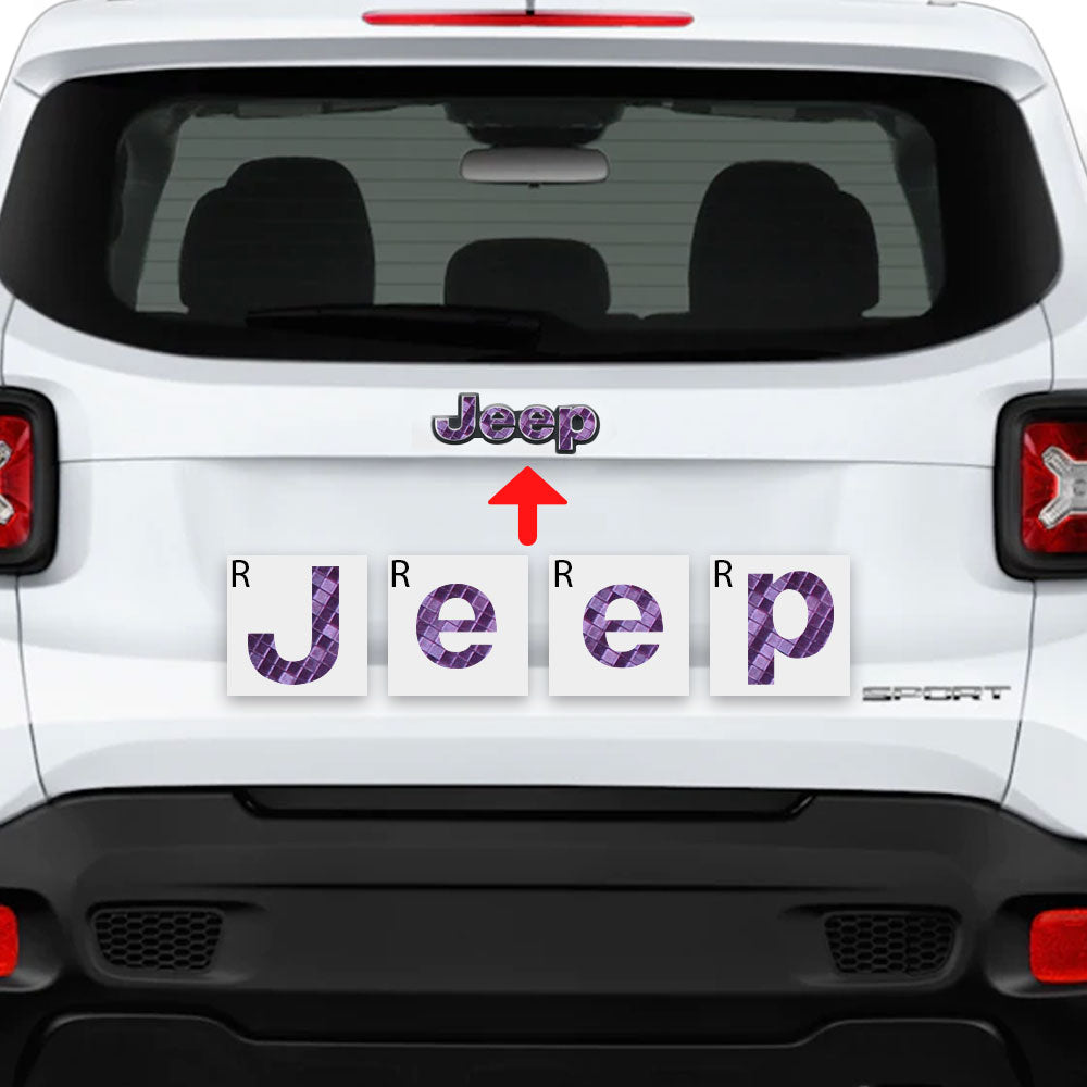 Jeep Renegade 2015 - 2020 Ön Ve Arka Amblem için IPG Dekoratif Koruyucu Logo Sticker Etiket Aksesuar Vinil