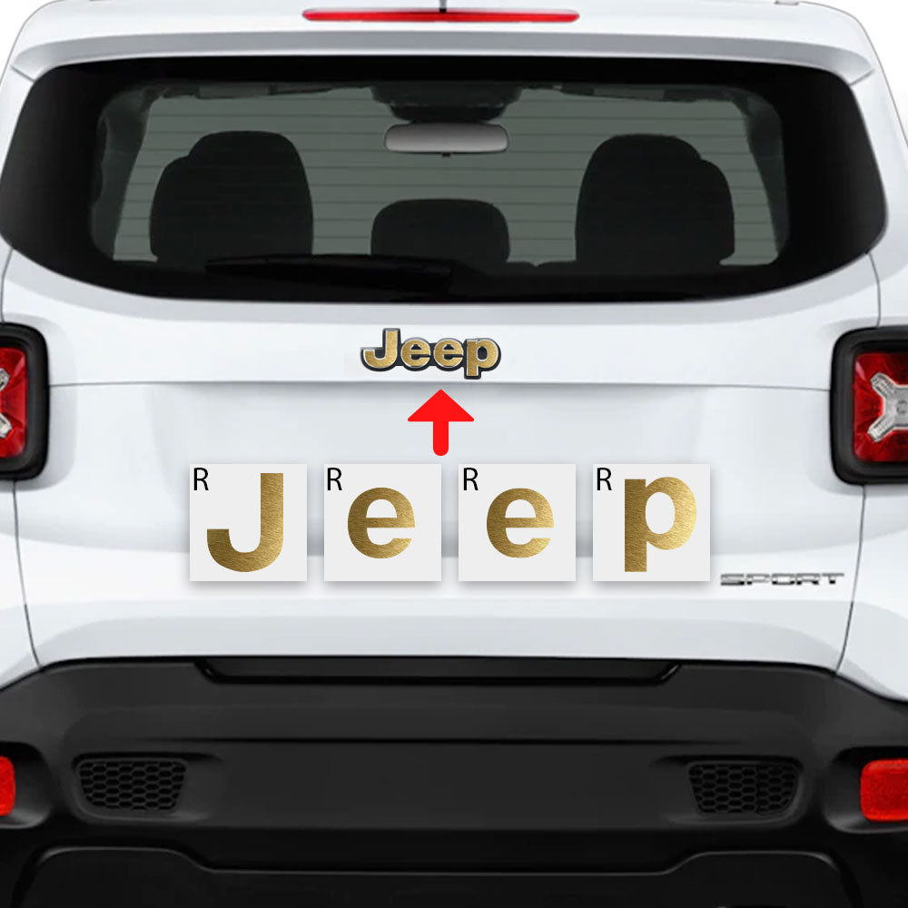 Jeep Renegade 2015 - 2020 Ön Ve Arka Amblem için IPG Dekoratif Koruyucu Logo Sticker Etiket Aksesuar Vinil