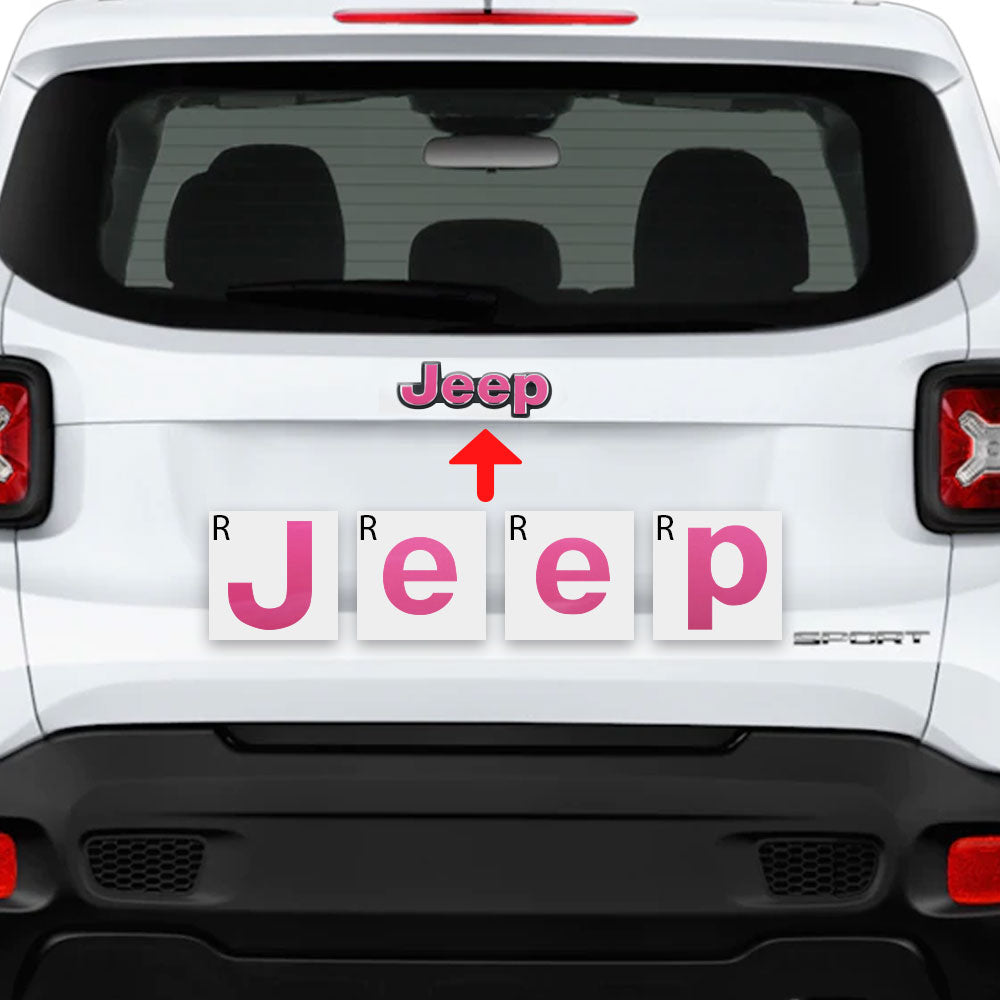 Jeep Renegade 2015 - 2020 Ön Ve Arka Amblem için IPG Dekoratif Koruyucu Logo Sticker Etiket Aksesuar Vinil