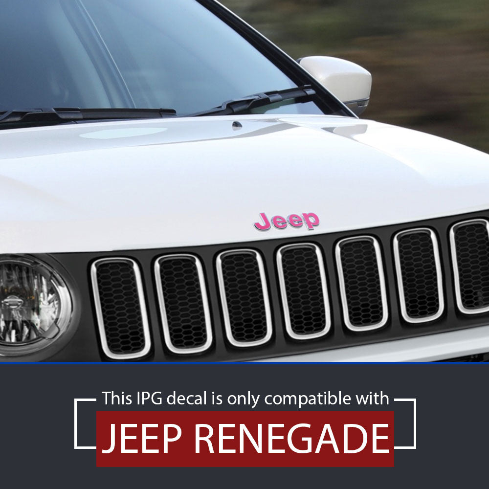 Jeep Renegade 2015 - 2020 Ön Ve Arka Amblem için IPG Dekoratif Koruyucu Logo Sticker Etiket Aksesuar Vinil