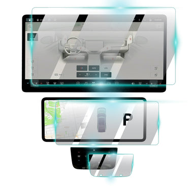 Rivian 2021-2024 R1T - R1S 15.6" Navigasyon 12.3" Gösterge Paneli 6.5" Arka Konsol (3 Parça) için 9H Nano IPG ProActive Ekran Koruyucu