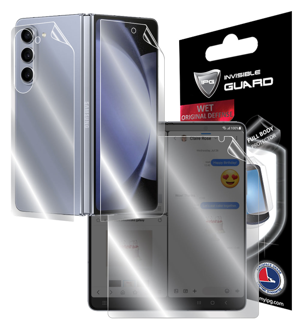 IPG Orijinal Samsung Galaxy Z FOLD 2 / FOLD 3 / FOLD 4 / FOLD 5 (Dahili - Harici Ekran) TAM KASA Koruyucu (Hidrojel)