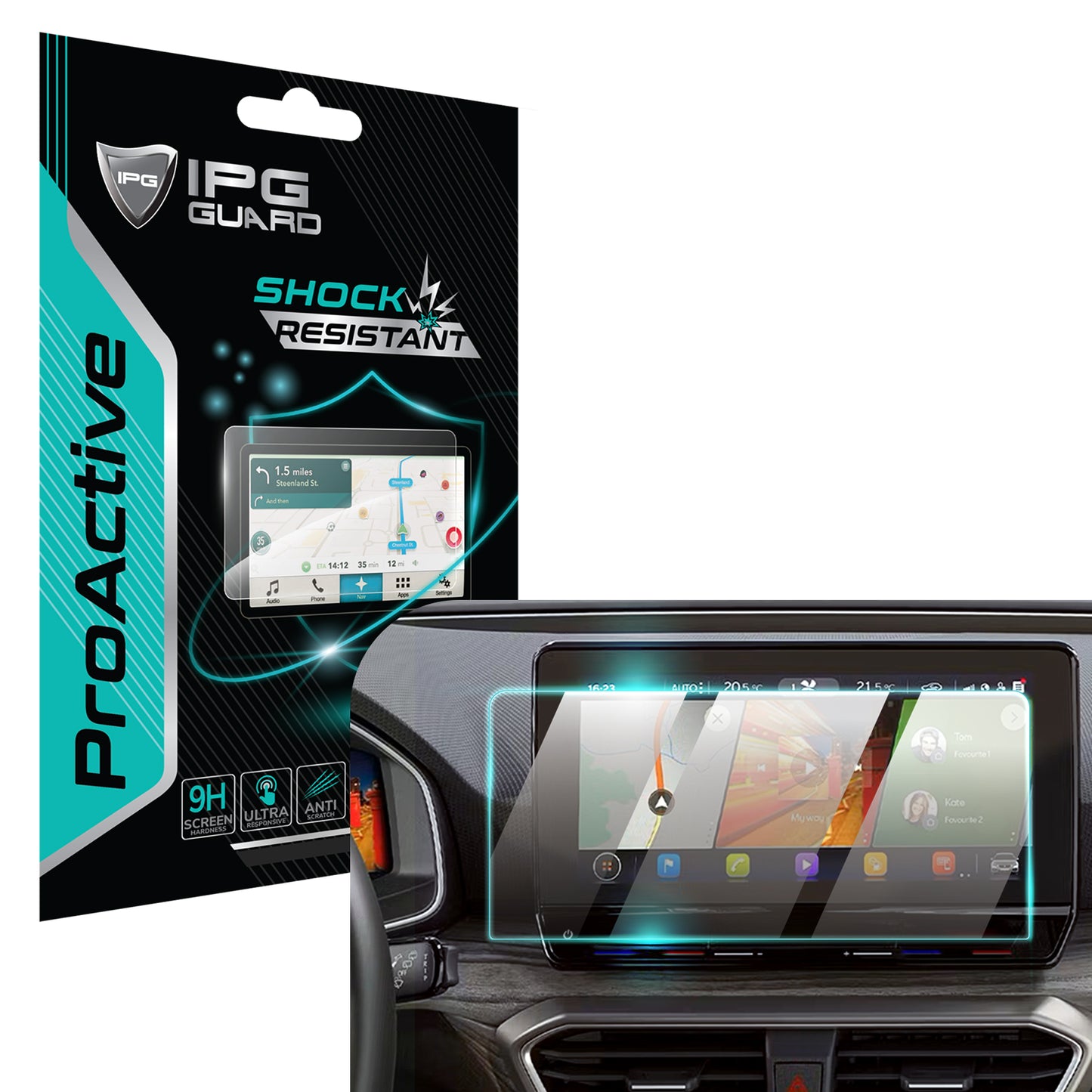 SEAT LEON FR 2022-2025 10" inç Navigasyon - GPS için 9H Nano IPG ProActive Ekran Koruyucu