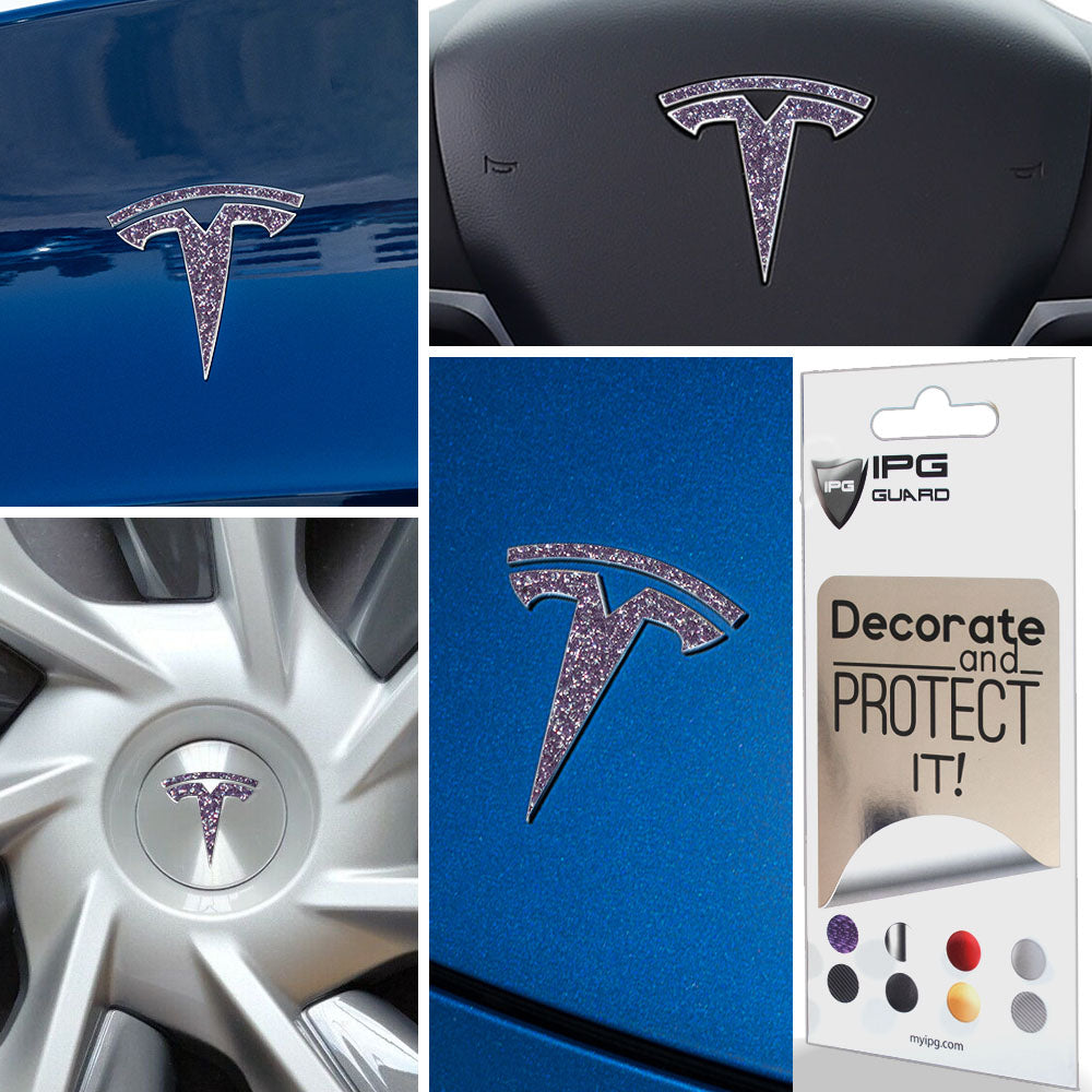 Tesla Model Y için IPG Dekoratif Koruyucu Amblem Sticker Etiket Aksesuar Vinil (8 Logo Set)