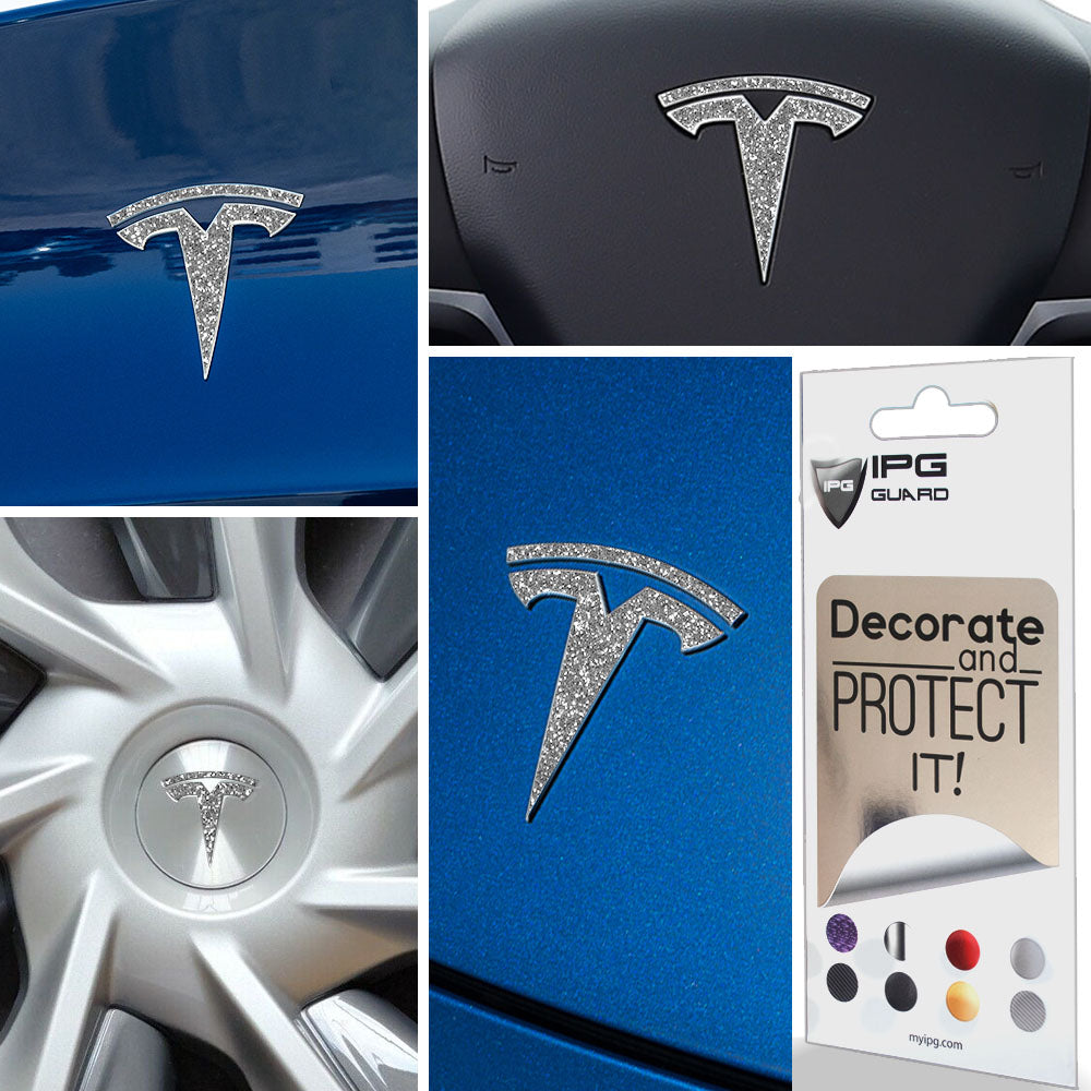 Tesla Model Y için IPG Dekoratif Koruyucu Amblem Sticker Etiket Aksesuar Vinil (8 Logo Set)