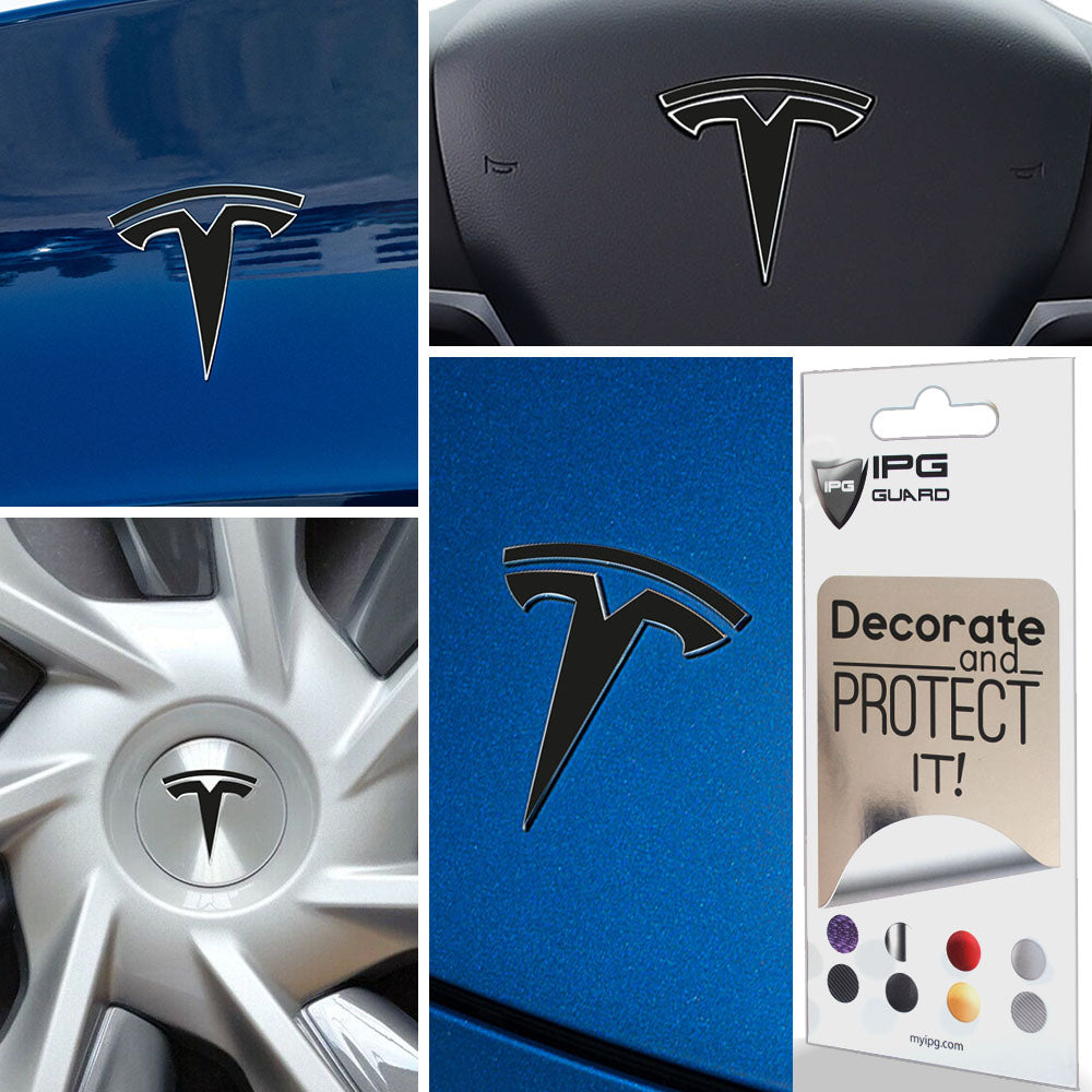 IPG Decorative for Tesla Model Y Decal Sticker (8 Logo Set) Protector