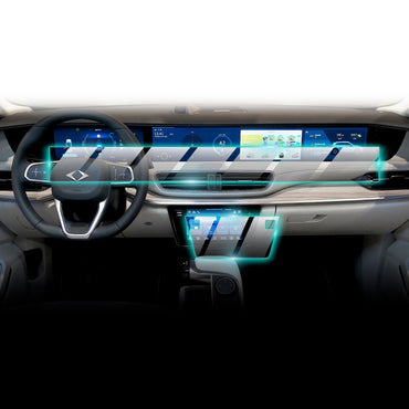 Togg T10F 12.3" inç Gösterge Paneli + 29" inç Bilgi Eğlence (Tek Parça) + 8" inç Kontrol Ekranı için 9H Nano IPG ProActive Ekran Koruyucu