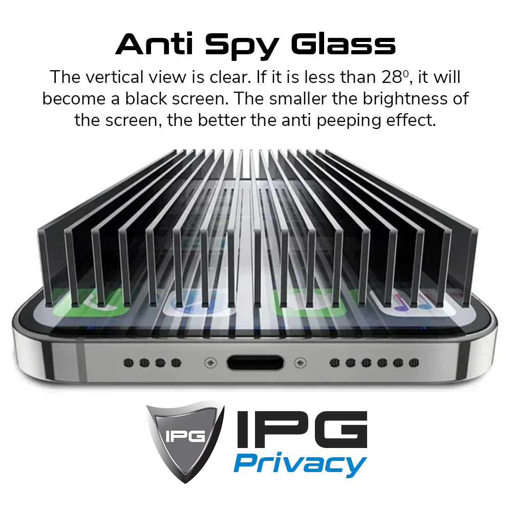 IPG Privacy for Apple iPhone 16 PRIVACY Anti-spy Glass SCREEN Protector