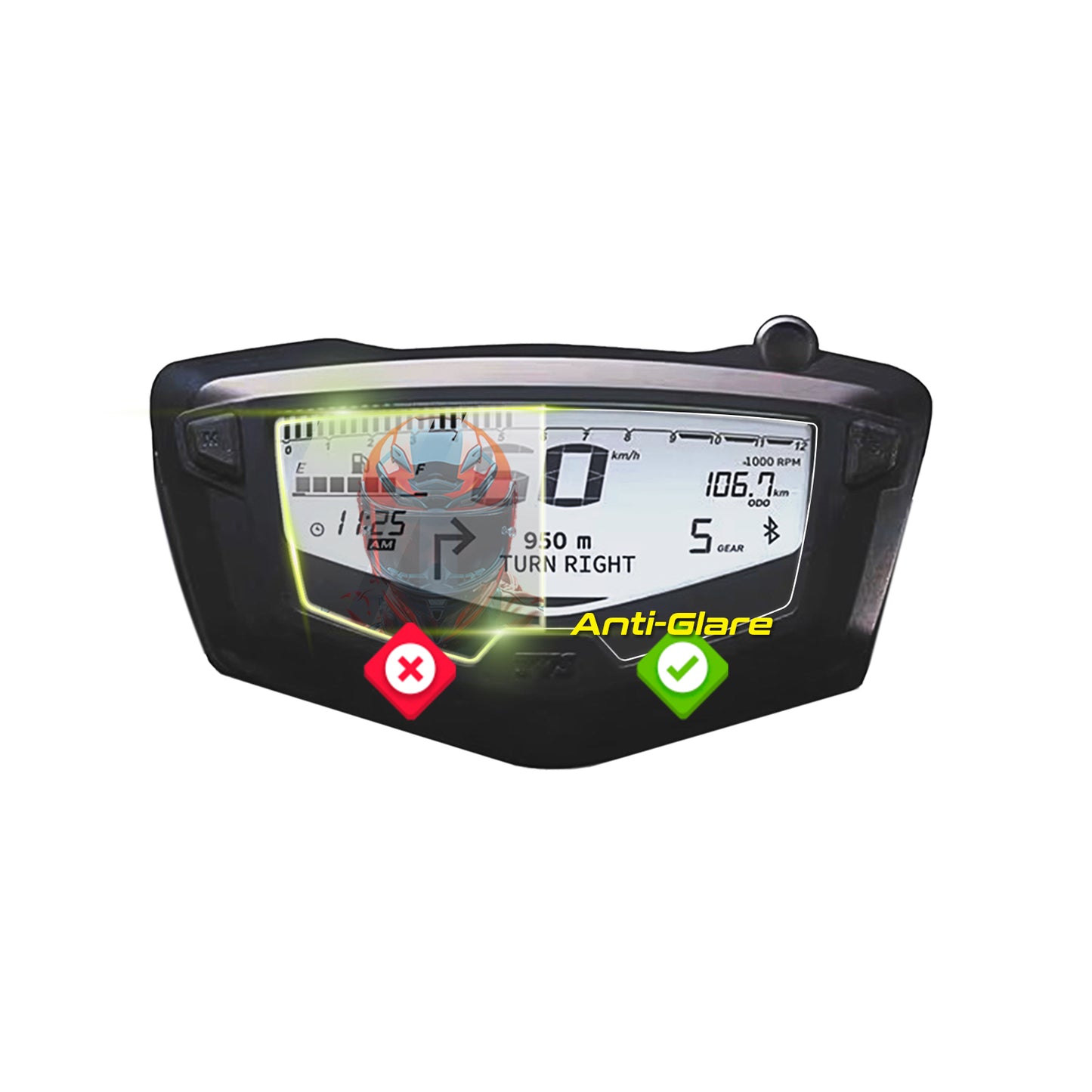 IPG Anti-Glare for TVS Apache RTR200 2019-2024 Motorcycle Dashboard Cluster Speedometer Display ANTI-GLARE SCREEN Protector