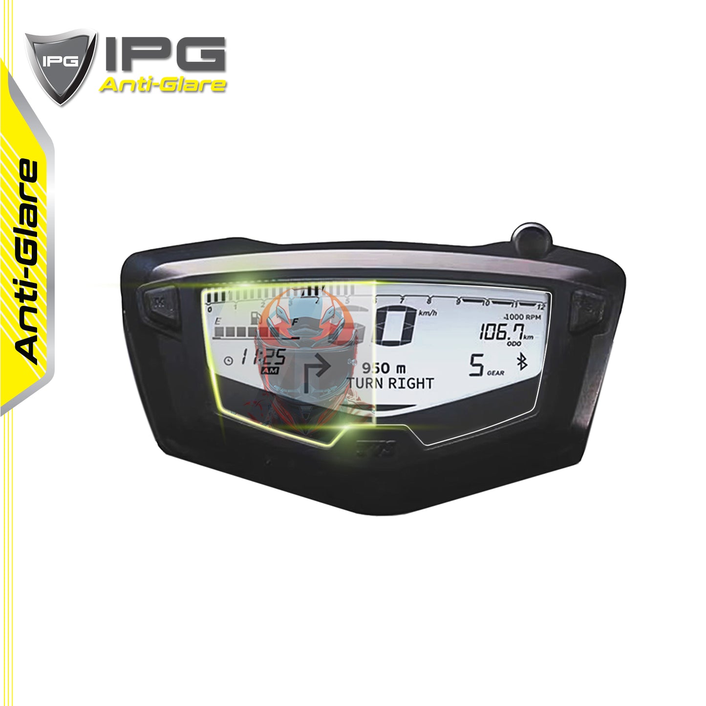 IPG Anti-Glare for TVS Apache RTR200 2019-2024 Motorcycle Dashboard Cluster Speedometer Display ANTI-GLARE SCREEN Protector