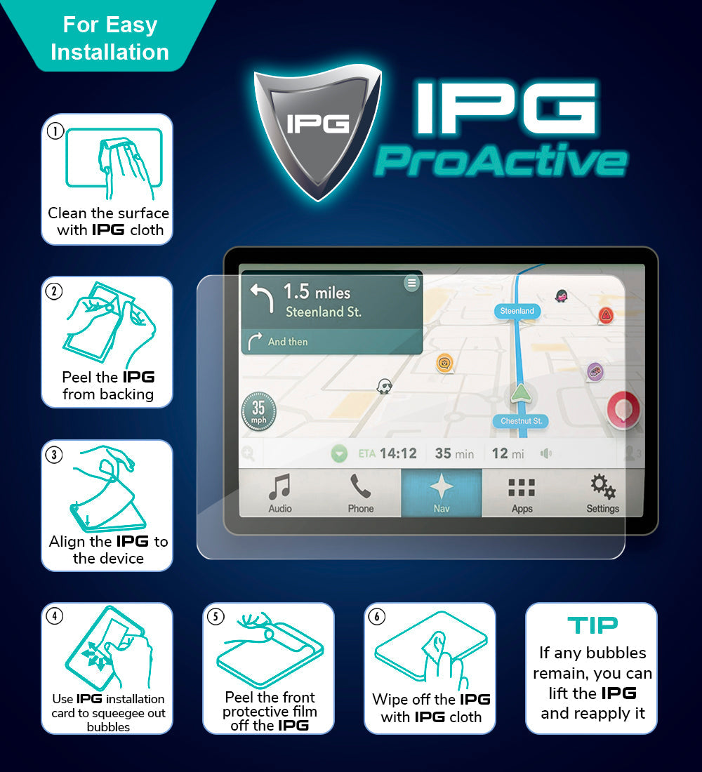 IPG ProActive for Audi 2018-23 A8L Navigation+Second Touch (2 Pieces) SCREEN Protector