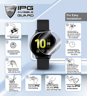 IPG for Withings STEEL HR (Case Dimension 36-40MM) Watch SCREEN Protector (Hydrogel)
