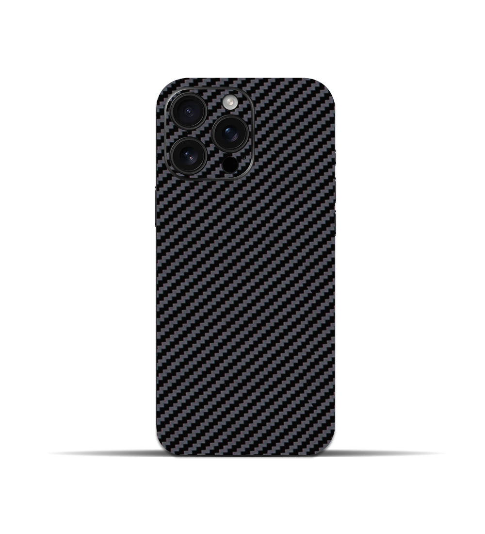 Apple iPhone 16 Pro Max için IPG Dekoratif Karbon Fiber Vinil Ön, Arka ve Yanlar Tam Koruma