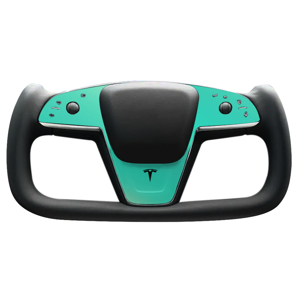 IPG Decorative for Tesla Model S - Model X 2024 Steering Wheel Wrap Decals Stickers with Logo Protector