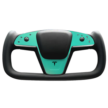 IPG Decorative for Tesla Model S - Model X 2024 Steering Wheel Wrap Decals Stickers with Logo Protector