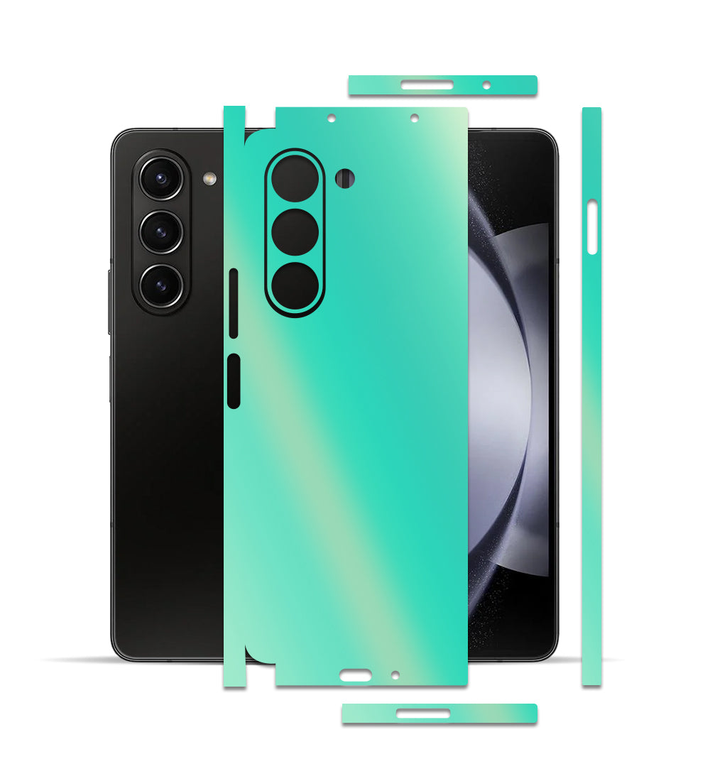 Samsung Galaxy Z Fold 5 için IPG Dekoratif Karbon Fiber Vinil Ön, Arka ve Yanlar Tam Koruma