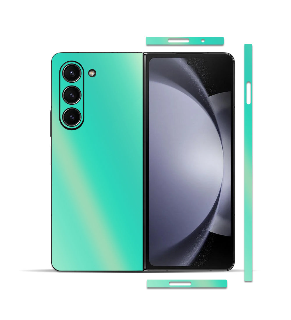 Samsung Galaxy Z Fold 5 için IPG Dekoratif Karbon Fiber Vinil Ön, Arka ve Yanlar Tam Koruma