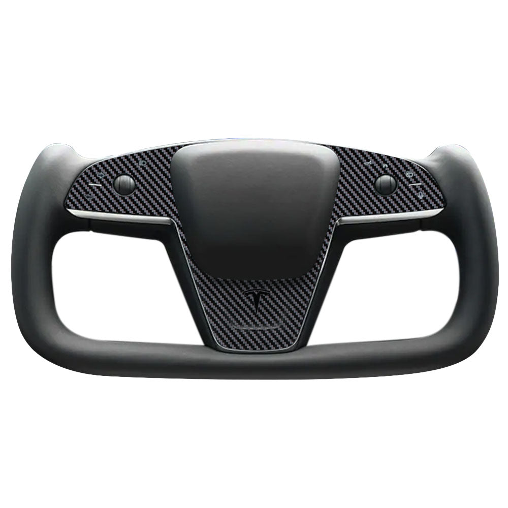 IPG Decorative for Tesla Model S - Model X 2024 Steering Wheel Wrap Decals Stickers with Logo Protector