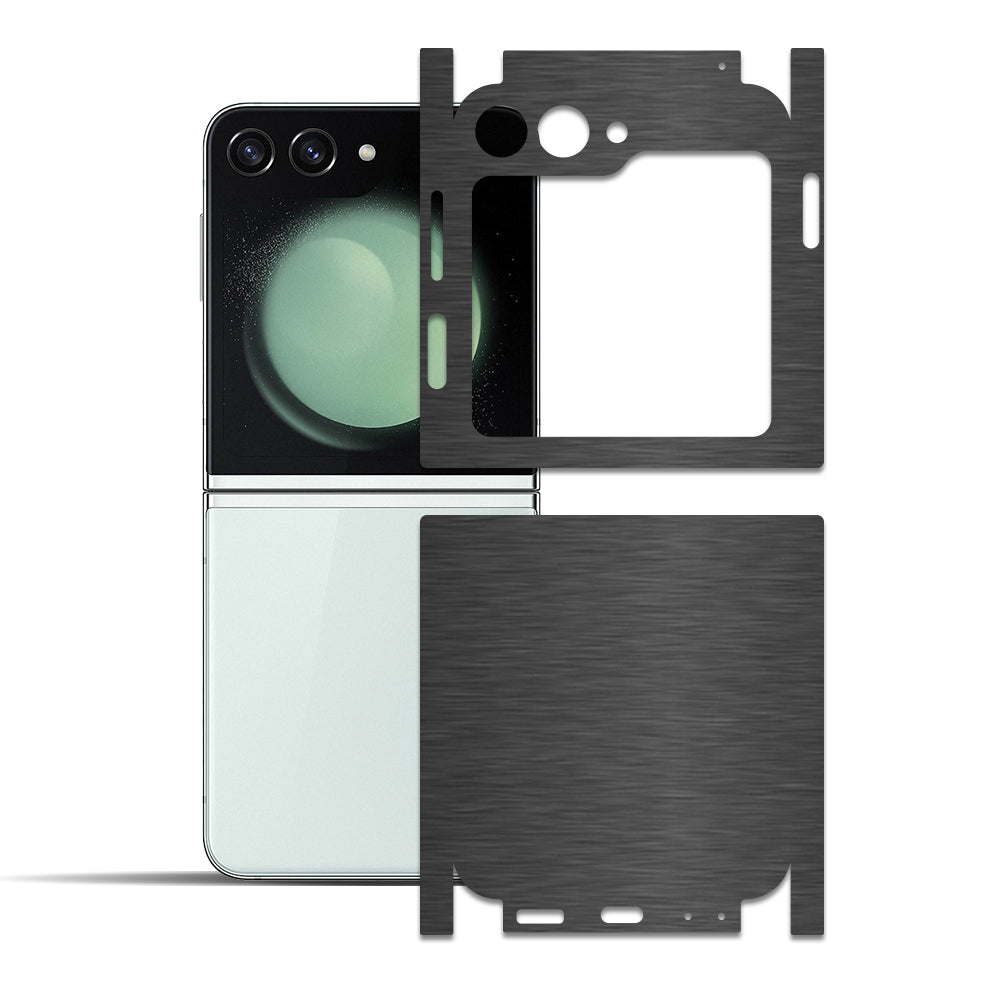 Samsung Galaxy Z Flip 5 için IPG Dekoratif Karbon Fiber Vinil Ön, Arka ve Yanlar Tam Koruma