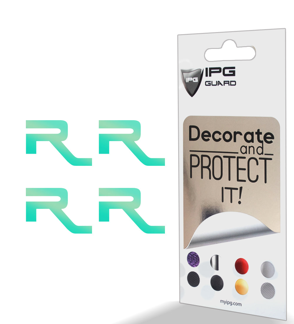 IPG Decorative for Ford Ranger Center Caps for Rims Overlay Wheel Tire R Letter Accessories (Logo: 3.43x5cm / Center Cap: 6.5cm) Inner Decals Stickers (4 Set) Protector