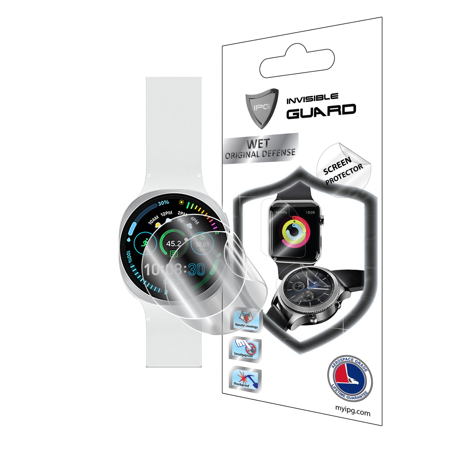 IPG Original for Samsung Galaxy Watch 8 (40mm-44mm) Smartwatch SCREEN Protector (2 Units) (Hydrogel)