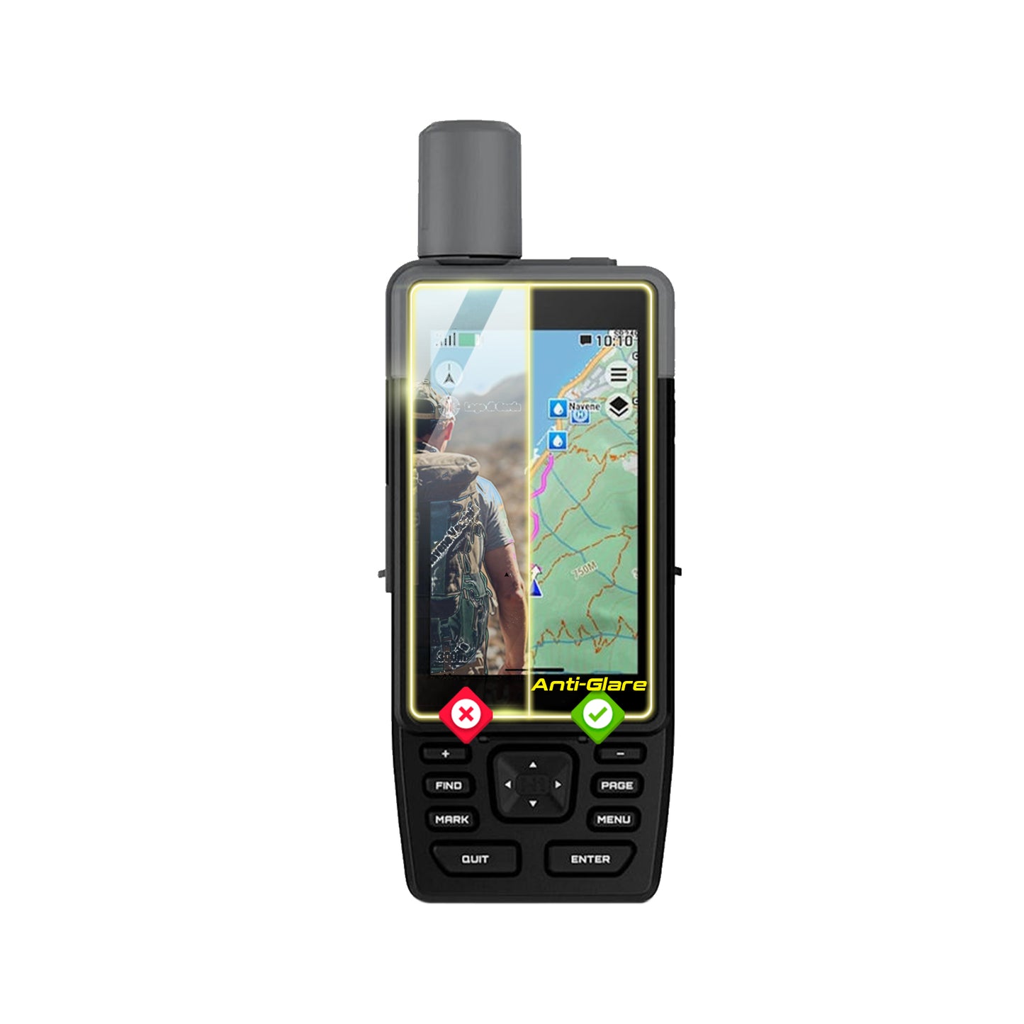 Garmin GPSMAP H1 Navigasyon GPS El Cihazı Ekranı için IPG Anti-Glare Yansıma Önleyici Ekran Koruyucu (2 Adet)