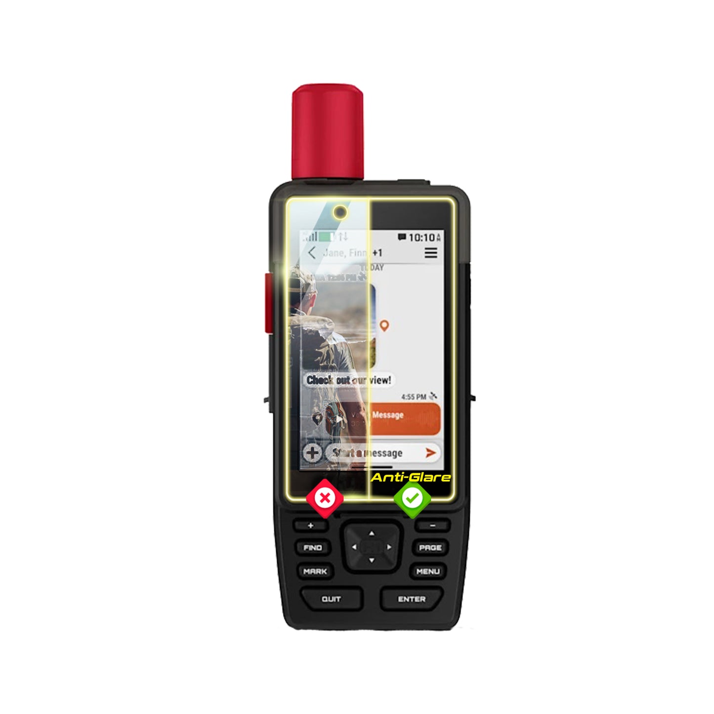 Garmin GPSMAP H1i Plus Navigasyon GPS El Cihazı Ekranı için IPG Anti-Glare Yansıma Önleyici Ekran Koruyucu (2 Adet)