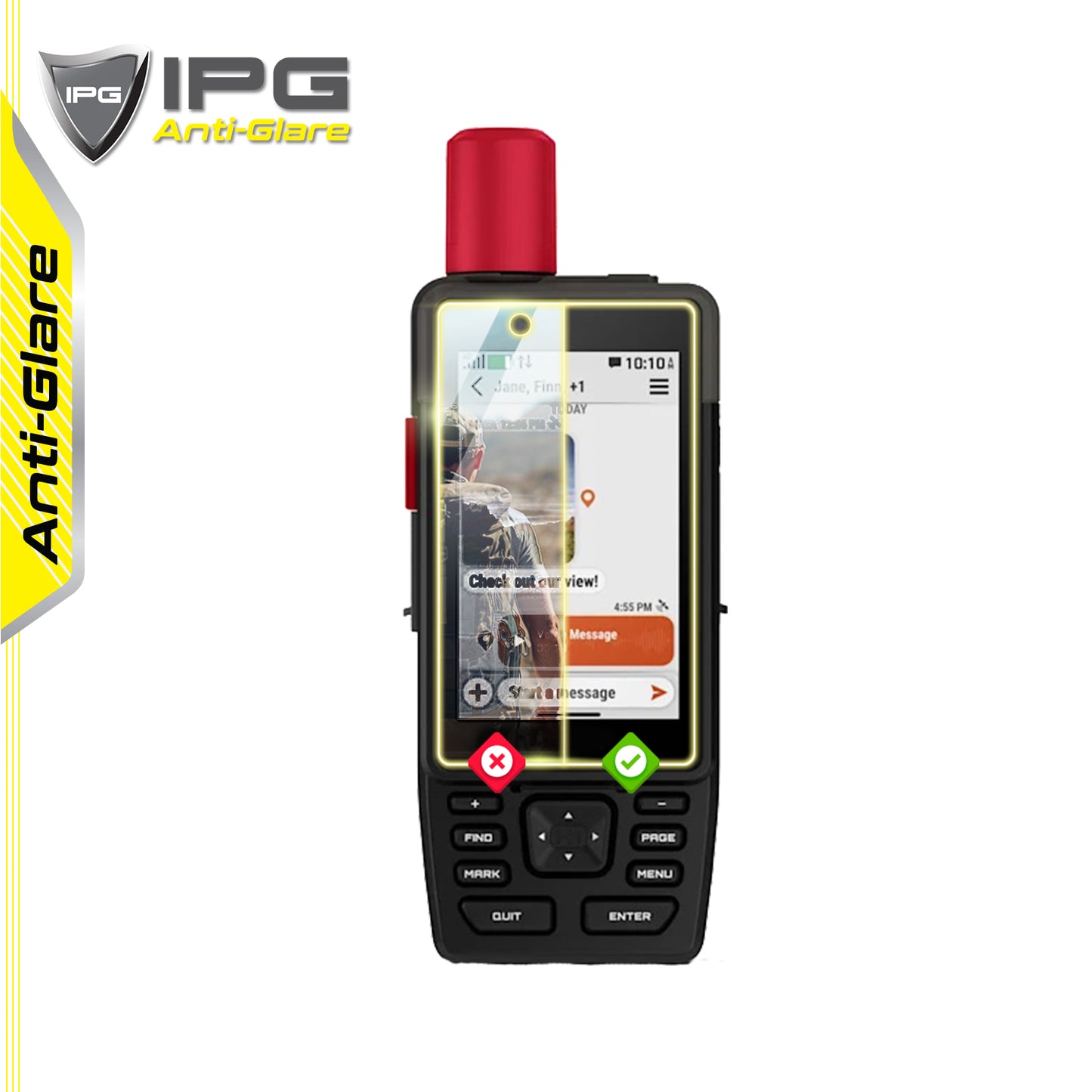 Garmin GPSMAP H1i Plus Navigasyon GPS El Cihazı Ekranı için IPG Anti-Glare Yansıma Önleyici Ekran Koruyucu (2 Adet)