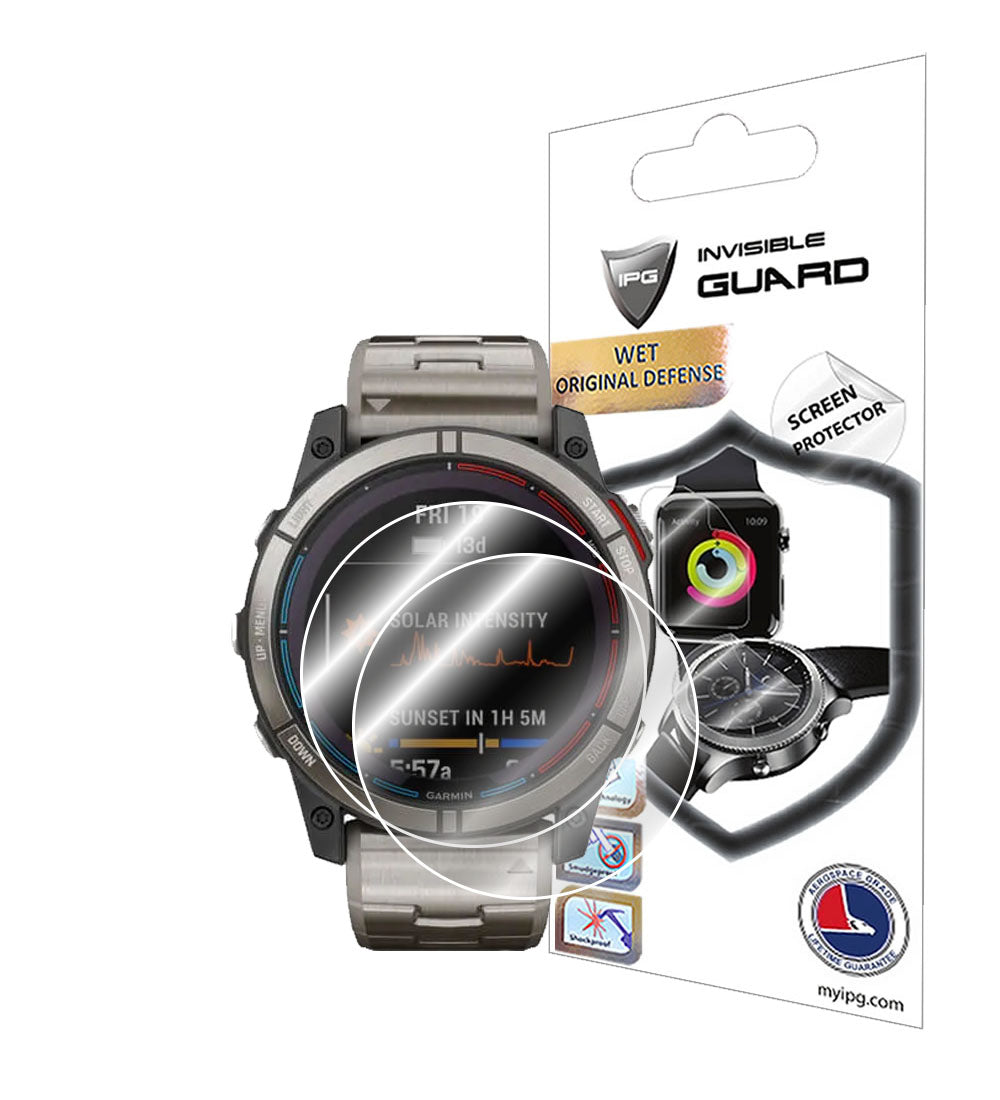 IPG Original for Garmin Quatix 7X Solar Edition Smartwatch SCREEN Protector (2 Units) (Hydrogel)