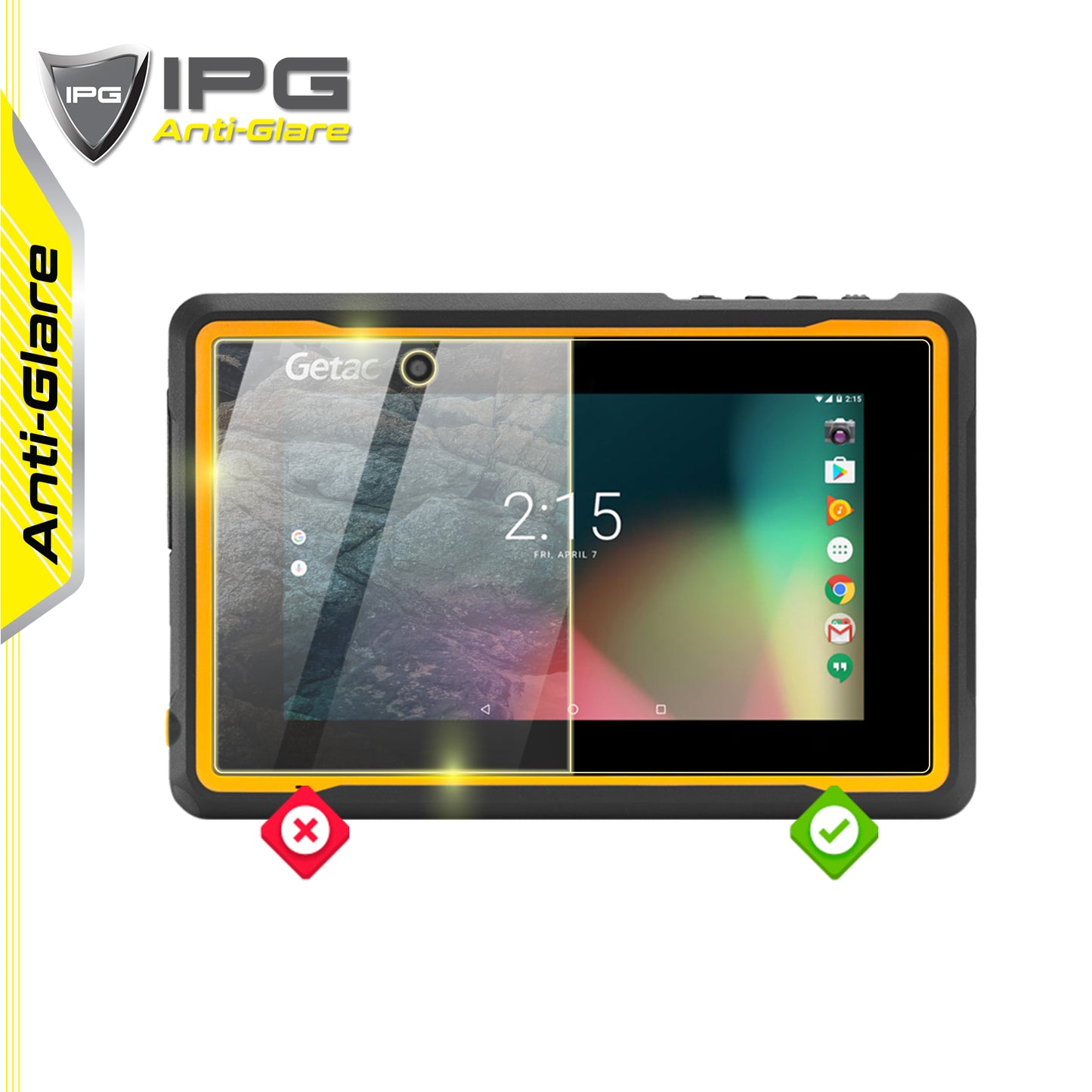 IPG Anti-Glare for Getac ZX70 7" inch Industrial Diagnostic Tablet PC Display Anti-Glare Screen Protector