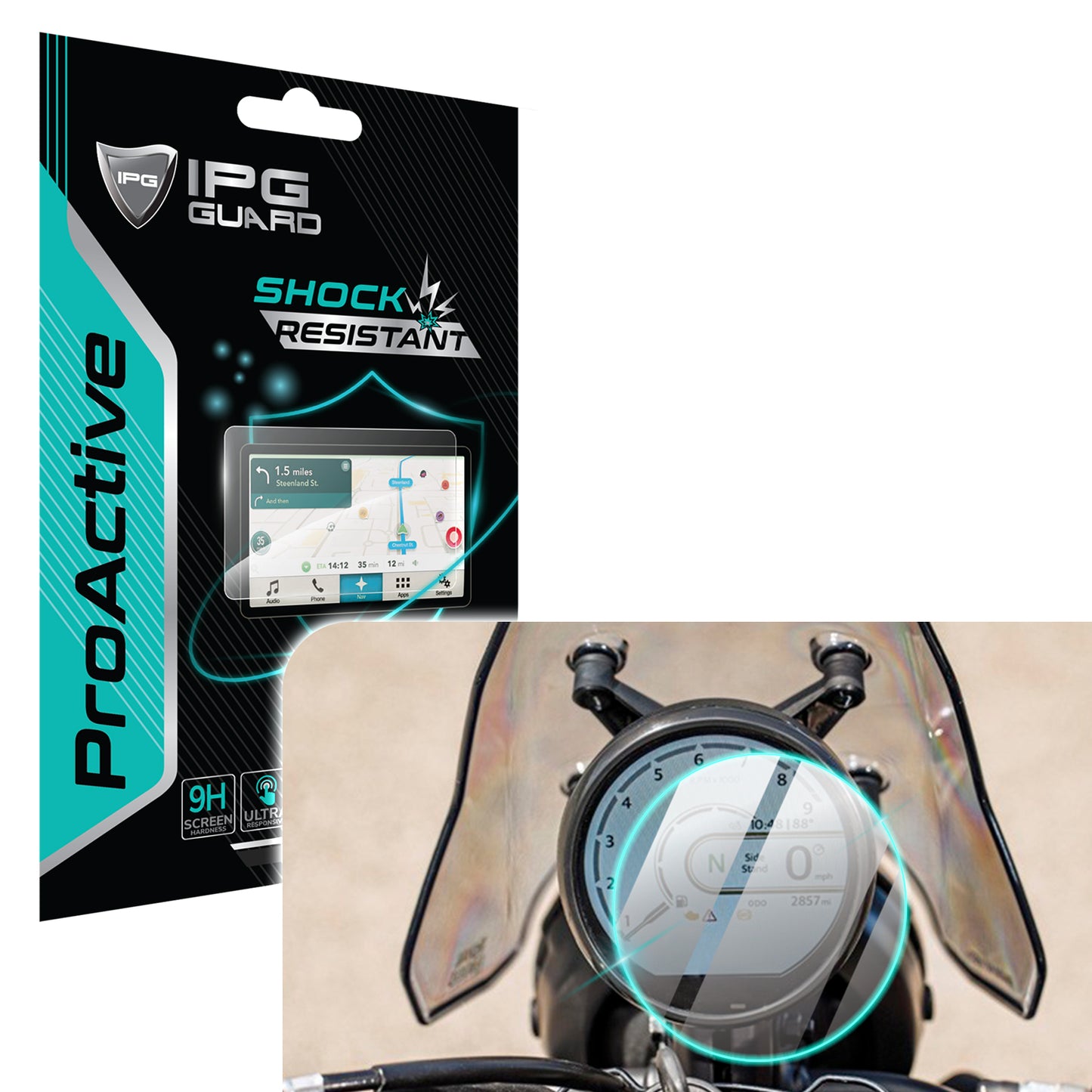 IPG ProActive for Royal Enfield Guerrilla 450 2024 / Himalayan 450 2023-2025 4" Inch Motorcycle Dashboard Cluster Speedometer Display SCREEN Protector