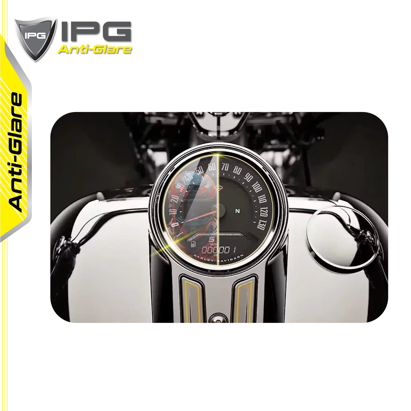 Harley Davidson Fat Boy - Sport Glide 2018-2025 Motor Navigasyon Hız Gösterge Paneli için IPG Anti-Glare Yansıma Önleyici Ekran Koruyucu