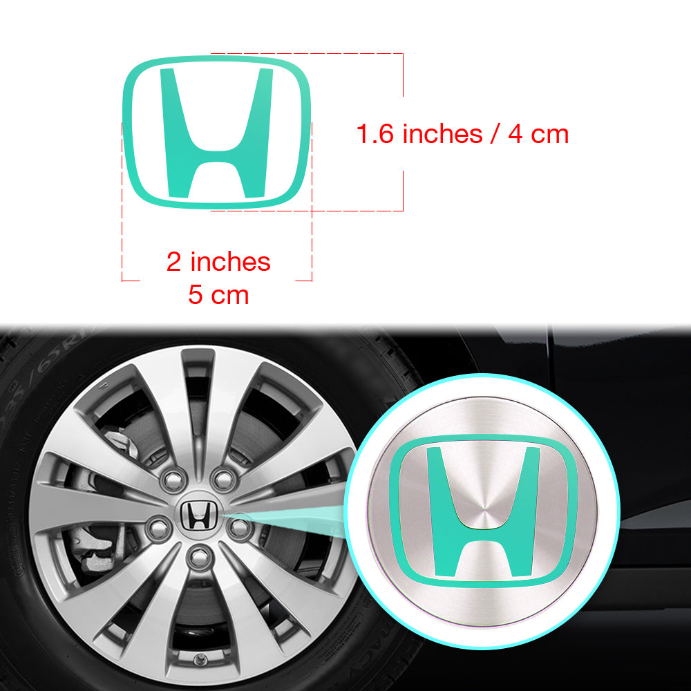 HONDA Civic Accord Civic Element CRV CRZ JDM Jant Kapağı için IPG Dekoratif Koruyucu Logo Amblem Sticker Etiket Aksesuar Vinil (Logo:2" inç / Jant kapağı çapı:2.25" inç - 4 Set) İç Etiket