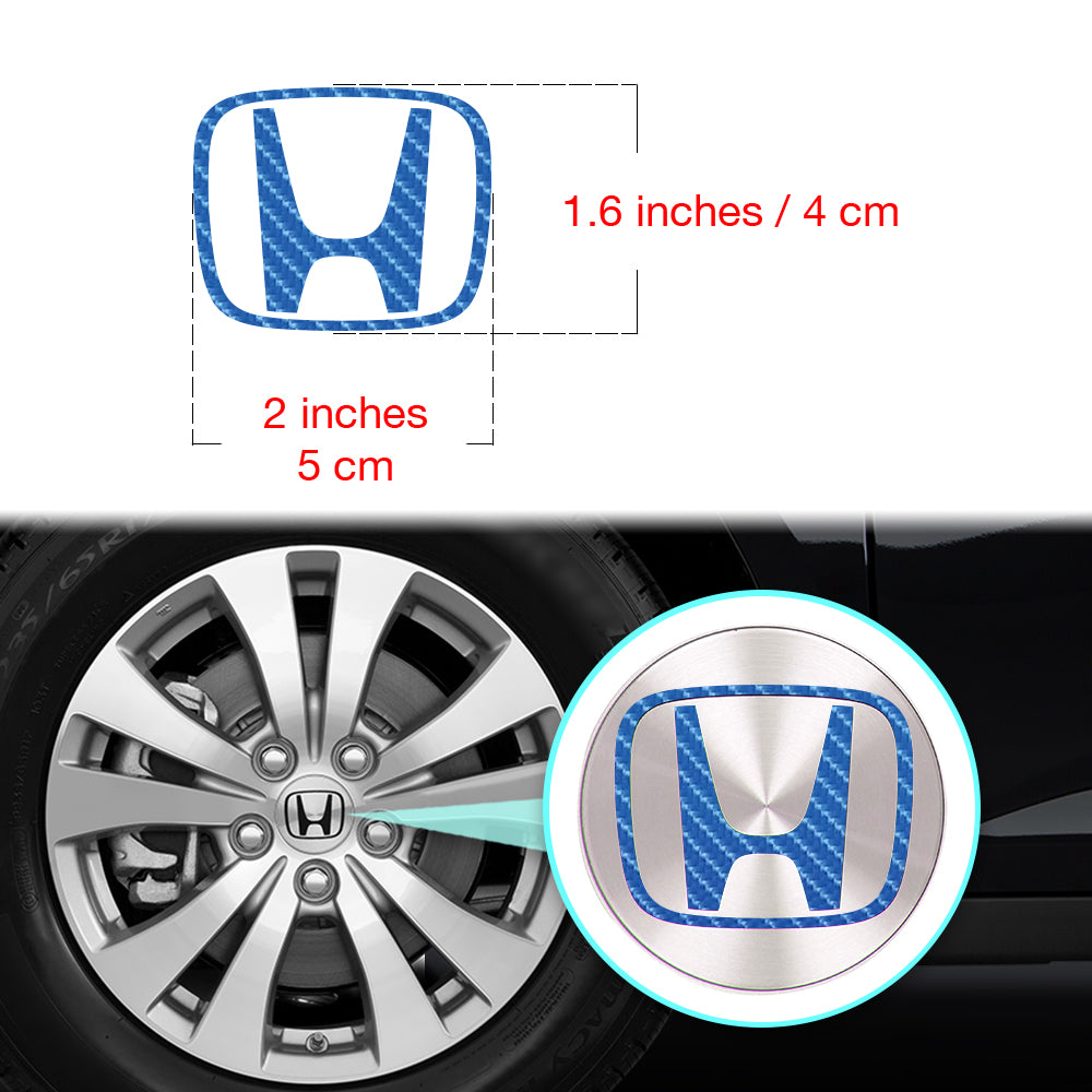 HONDA Civic Accord Civic Element CRV CRZ JDM Jant Kapağı için IPG Dekoratif Koruyucu Logo Amblem Sticker Etiket Aksesuar Vinil (Logo:2" inç / Jant kapağı çapı:2.25" inç - 4 Set) İç Etiket