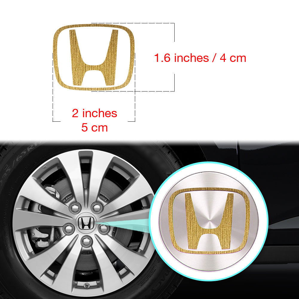 HONDA Civic Accord Civic Element CRV CRZ JDM Jant Kapağı için IPG Dekoratif Koruyucu Logo Amblem Sticker Etiket Aksesuar Vinil (Logo:2" inç / Jant kapağı çapı:2.25" inç - 4 Set) İç Etiket