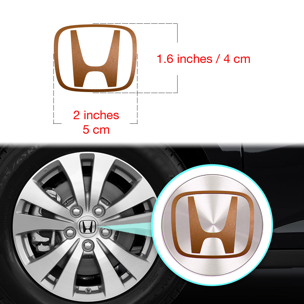 HONDA Civic Accord Civic Element CRV CRZ JDM Jant Kapağı için IPG Dekoratif Koruyucu Logo Amblem Sticker Etiket Aksesuar Vinil (Logo:2" inç / Jant kapağı çapı:2.25" inç - 4 Set) İç Etiket