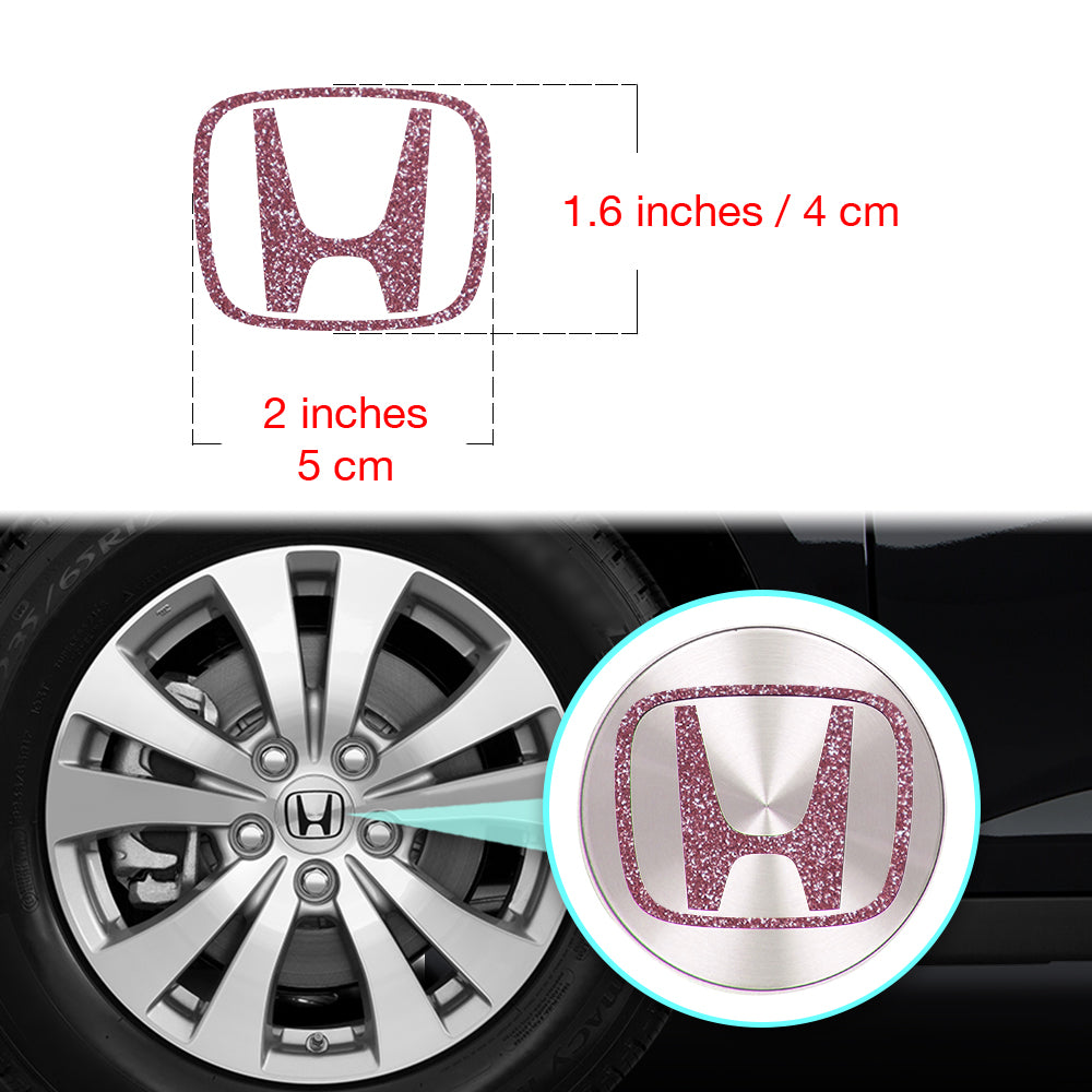 HONDA Civic Accord Civic Element CRV CRZ JDM Jant Kapağı için IPG Dekoratif Koruyucu Logo Amblem Sticker Etiket Aksesuar Vinil (Logo:2" inç / Jant kapağı çapı:2.25" inç - 4 Set) İç Etiket
