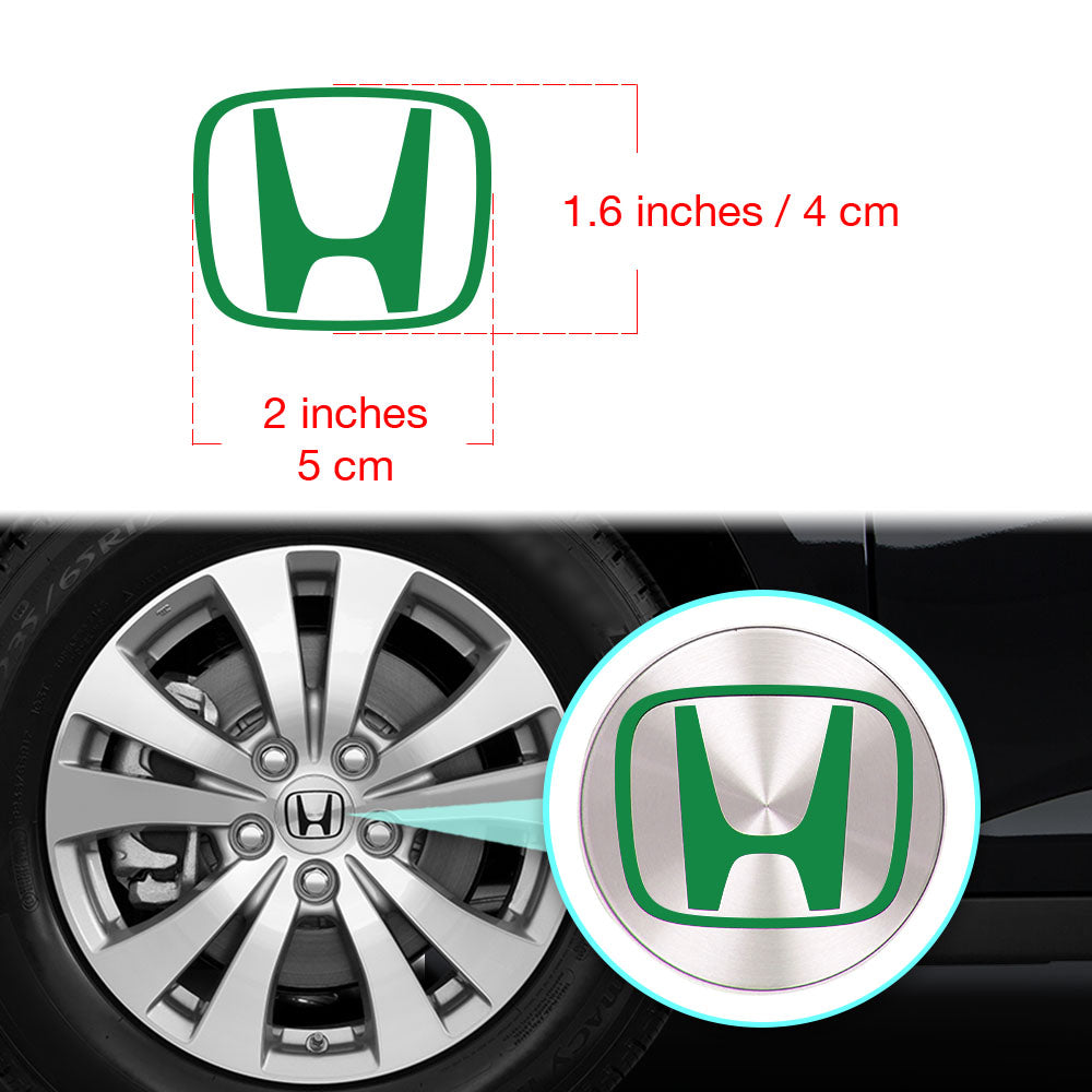 HONDA Civic Accord Civic Element CRV CRZ JDM Jant Kapağı için IPG Dekoratif Koruyucu Logo Amblem Sticker Etiket Aksesuar Vinil (Logo:2" inç / Jant kapağı çapı:2.25" inç - 4 Set) İç Etiket