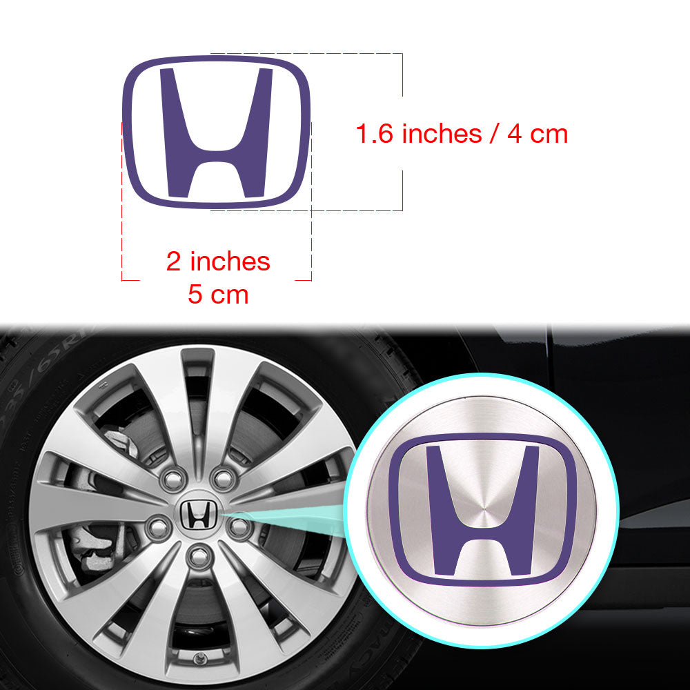 HONDA Civic Accord Civic Element CRV CRZ JDM Jant Kapağı için IPG Dekoratif Koruyucu Logo Amblem Sticker Etiket Aksesuar Vinil (Logo:2" inç / Jant kapağı çapı:2.25" inç - 4 Set) İç Etiket