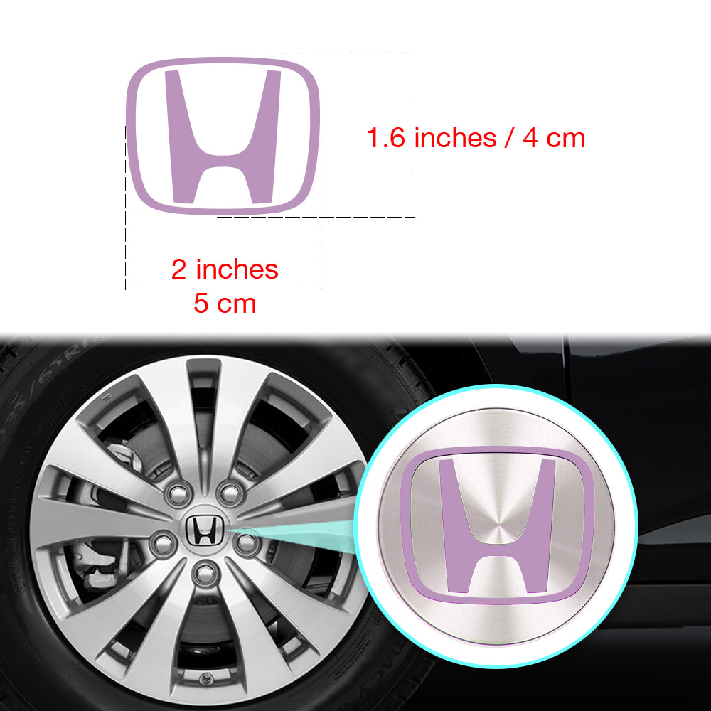 HONDA Civic Accord Civic Element CRV CRZ JDM Jant Kapağı için IPG Dekoratif Koruyucu Logo Amblem Sticker Etiket Aksesuar Vinil (Logo:2" inç / Jant kapağı çapı:2.25" inç - 4 Set) İç Etiket