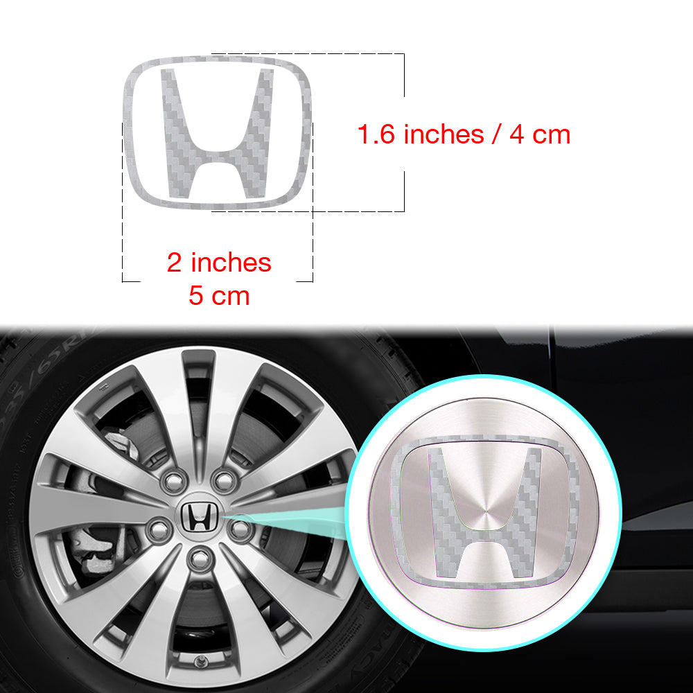 HONDA Civic Accord Civic Element CRV CRZ JDM Jant Kapağı için IPG Dekoratif Koruyucu Logo Amblem Sticker Etiket Aksesuar Vinil (Logo:2" inç / Jant kapağı çapı:2.25" inç - 4 Set) İç Etiket