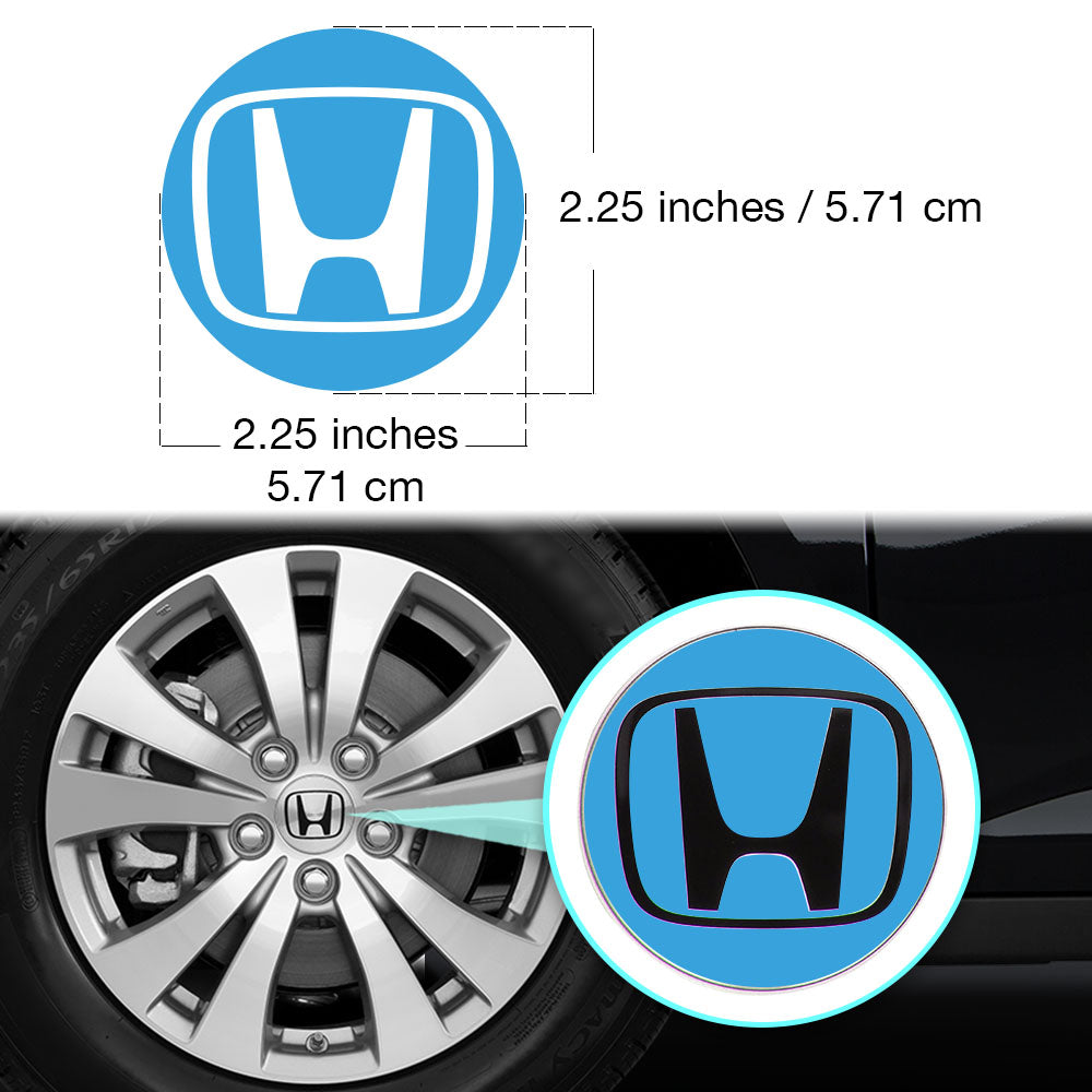 Honda Civic Accord CRV VTEC Si Jant Kapağı için IPG Dekoratif Koruyucu Dış Logo Amblem Sticker Etiket Aksesuar Vinil (Jant kapağı çapı:2.25" inç - 4 Set)