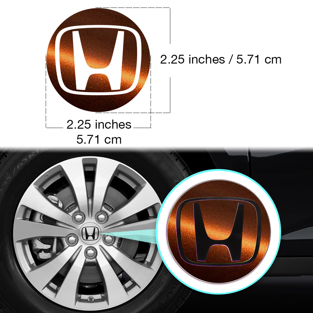 Honda Civic Accord CRV VTEC Si Jant Kapağı için IPG Dekoratif Koruyucu Dış Logo Amblem Sticker Etiket Aksesuar Vinil (Jant kapağı çapı:2.25" inç - 4 Set)