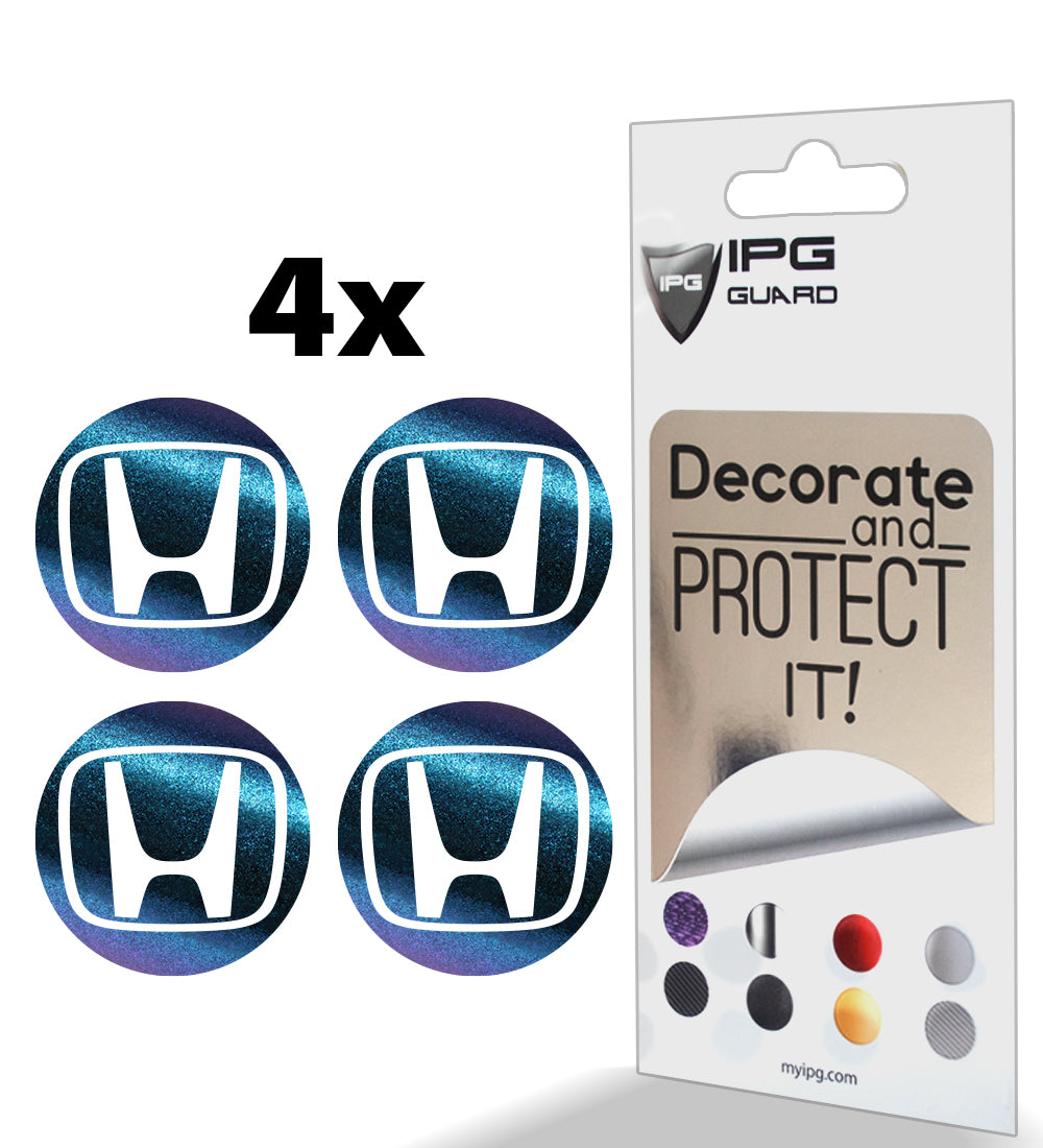 Honda Civic Accord CRV VTEC Si Jant Kapağı için IPG Dekoratif Koruyucu Dış Logo Amblem Sticker Etiket Aksesuar Vinil (Jant kapağı çapı:2.25" inç - 4 Set)