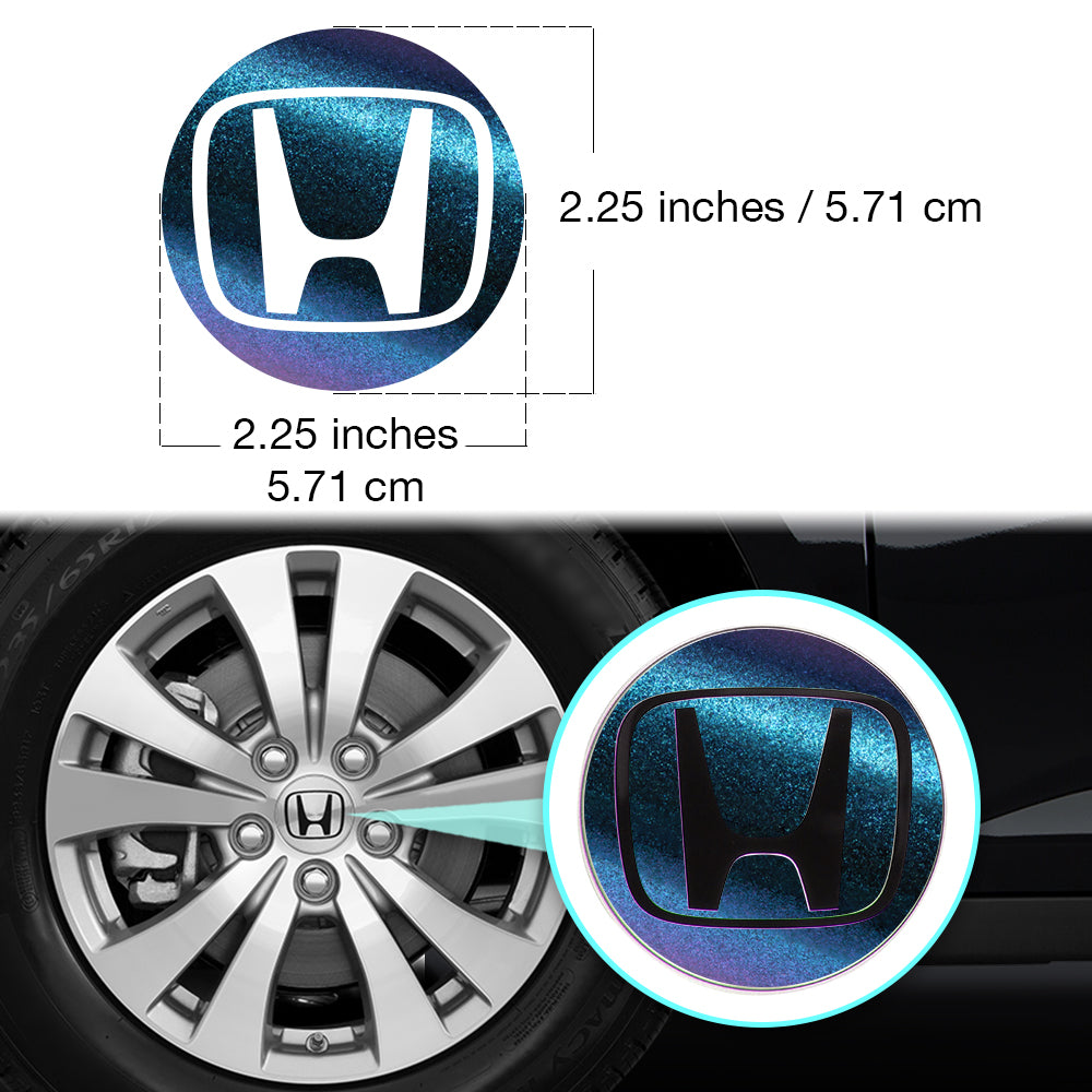 Honda Civic Accord CRV VTEC Si Jant Kapağı için IPG Dekoratif Koruyucu Dış Logo Amblem Sticker Etiket Aksesuar Vinil (Jant kapağı çapı:2.25" inç - 4 Set)