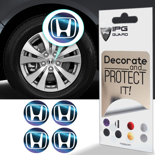 IPG Decorative for HONDA Civic Accord CRV VTEC Si Logo Center Cap Wheel Tire Decals Stickers Outer Logo (Center Cap:2.25"-4 Units)