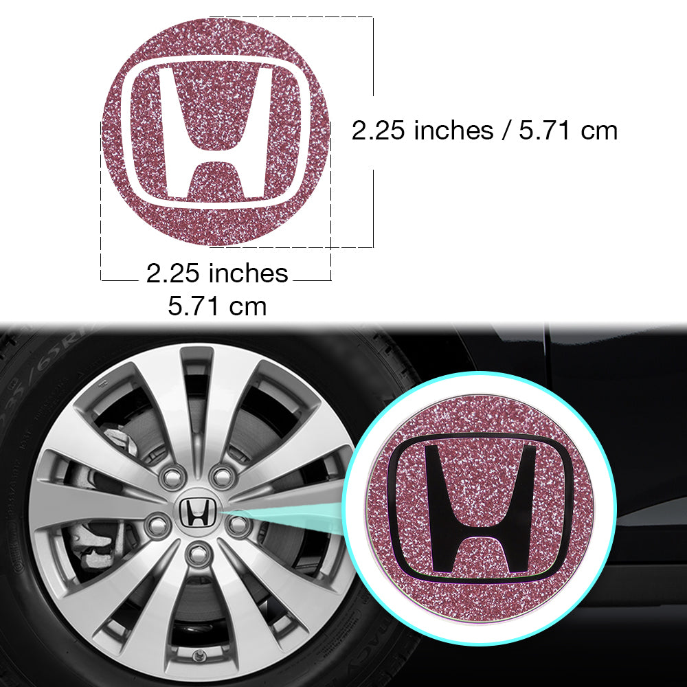 Honda Civic Accord CRV VTEC Si Jant Kapağı için IPG Dekoratif Koruyucu Dış Logo Amblem Sticker Etiket Aksesuar Vinil (Jant kapağı çapı:2.25" inç - 4 Set)