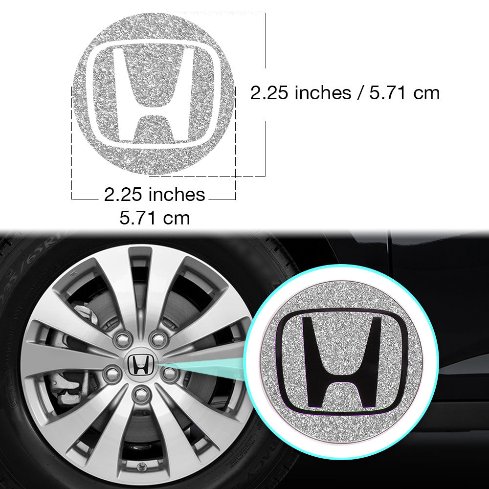 Honda Civic Accord CRV VTEC Si Jant Kapağı için IPG Dekoratif Koruyucu Dış Logo Amblem Sticker Etiket Aksesuar Vinil (Jant kapağı çapı:2.25" inç - 4 Set)